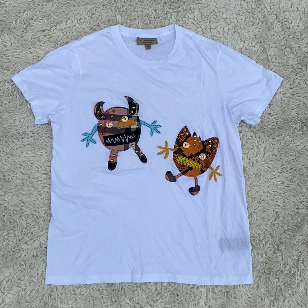 White Burberry Tee